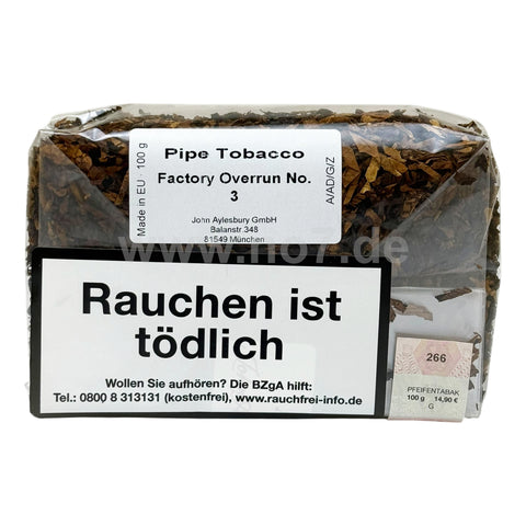 Pfeifentabak John Aylesbury Factory Overrun No. 3 (100g)
