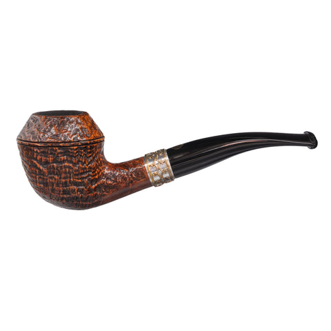 Pfeife Mastro de Paja Rococo sandgestrahlt braun Shape 6