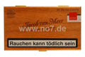 John Aylesbury Jacob van Meer Slanke Corona Holzkiste mit 25 feinen Slim Corona Zigarettenpackungen