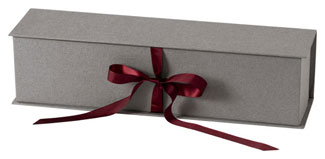 1er Lino Grau mit Schleifenverschluss - Weinkarton