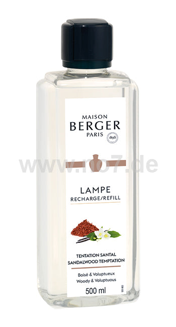 Verführerisches Sandelholz / Tentation Santal 0,5l - Lampe Berger