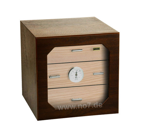 Humidor Adorini Chianti Walnuss/Alu Medium - Deluxe (100 Zig.)