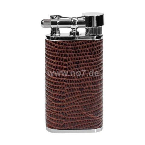 Pearl Pfeifenfeuerzeug Rindleder mit Eidechsenprägung bordeaux