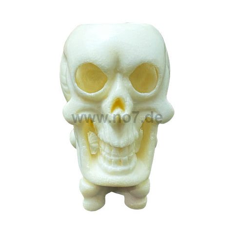 Meerschaumpfeife Skull weiß