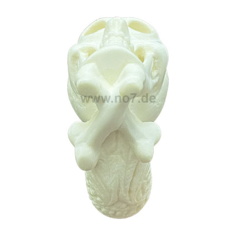 Meerschaumpfeife Skull weiß