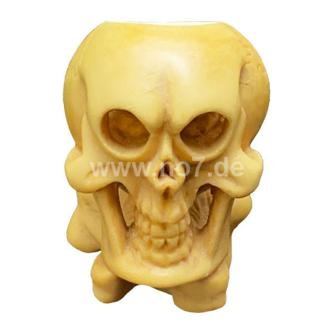 Meerschaumpfeife Skull ecru