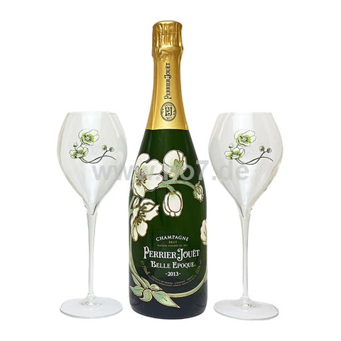 Belle Epoque Fleur de Champagne Set mit 2 Gläsern - Perrier Jouet 0,75