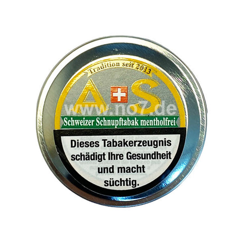 A+S Schweizer Schnupftabak mentholfrei 10g