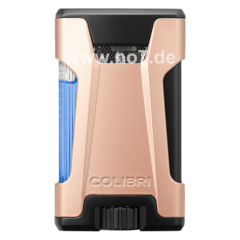 Feuerzeug Colibri REBEL II rosegold/ schwarz 2er Jet