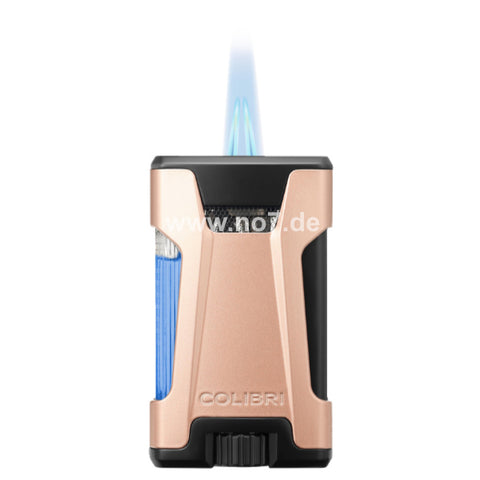 Feuerzeug Colibri REBEL II rosegold/ schwarz 2er Jet