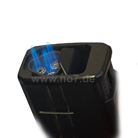 SKY 3er Jet Feuerzeug WINDSOR schwarz gold