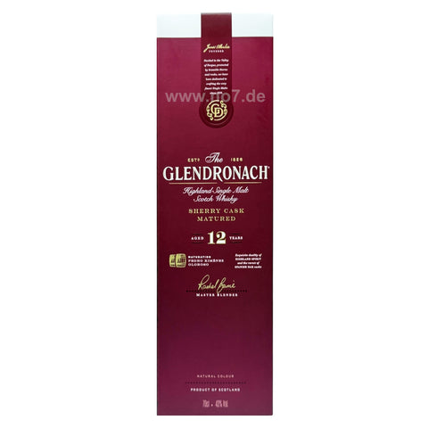 Glendronach 12 YO Single Malt Whisky  0,7l