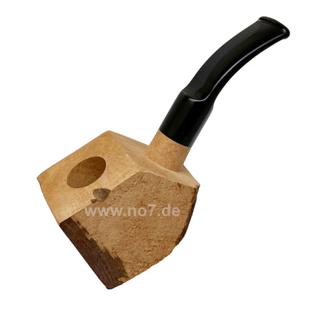 Bruyereholzkantel/ Pfeifenrohling gebogen mit Acrylmundstück