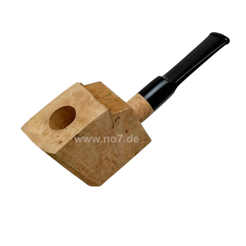 Bruyereholzkantel/ Pfeifenrohling gerade mit Acrylmundstück