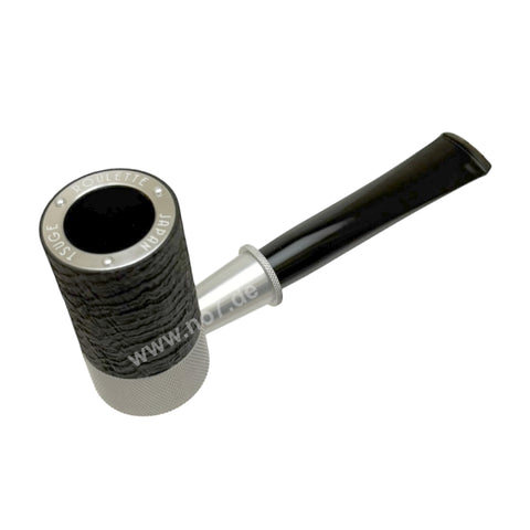 Pfeife Tsuge Roulette sand schwarz silberfarben 9mm
