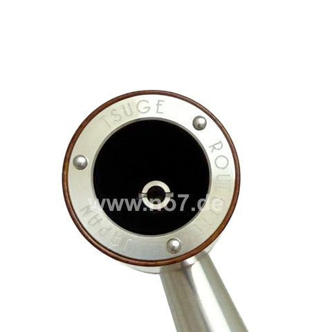 Pfeife Tsuge Roulette braun glatt silberfarben 9mm