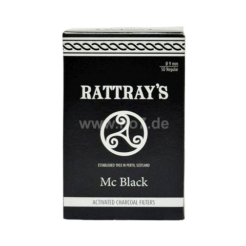 Rattray´s Aktivkohlefilter schwarz 9mm (50er)