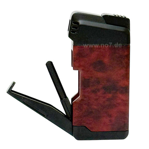 Pfeifenfeuerzeug HENRY braun marmoriert/ schwarz Passatore