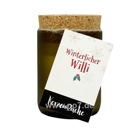 Kerzenssache Winterlicher Willi - Mattoliv 250g