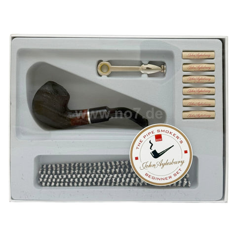 Gebogene Pfeife sandgestrahlt im günstigen Beginner Set BASIC John Aylesbury