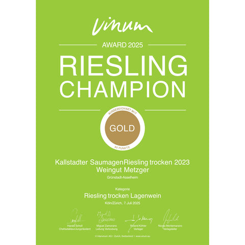 Riesling Kallstadter Saumagen - WG Metzger  0,75l