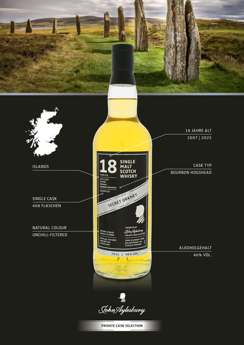 Secret Orkney 18 YO Single Malt John Aylesbury Private Cask Selection 0,7l