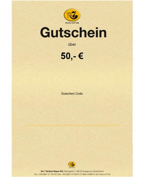 Geschenkgutschein No 7