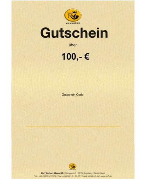 Geschenkgutschein No 7